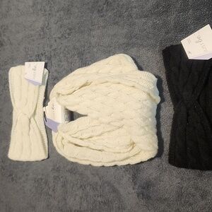 Just Be brand scarf and ear bands set. NWT